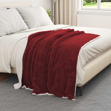 vidaXL Ριχτάρι Βεραμάν Κόκκινο 130 x 150 cm 1 kg Μαλλί