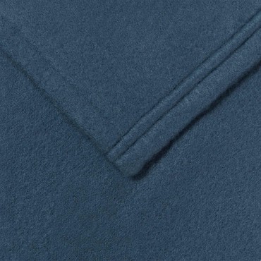 vidaXL Κουβέρτα Σκούρο μπλε 200 x 150 cm Μαλλί