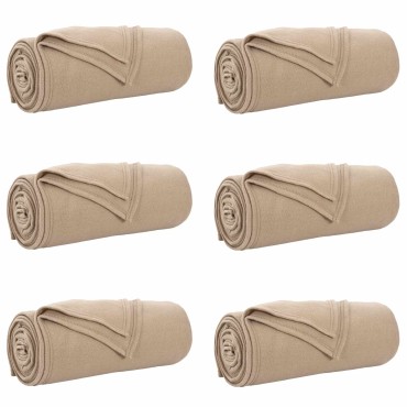 vidaXL Ριχτάρια 6 τμχ. Καμηλοπάρδαλη 200 x 150 cm 2.61 Μαλλί