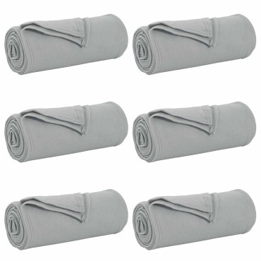 vidaXL Ριχτάρια 6 τμχ. Γκρι 170 x 130 εκ. 1.86 Μαλλί