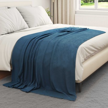 vidaXL Ριχτάρια 6 τμχ. Σκούρο μπλε 200 x 150 cm 2.52 Μαλλί