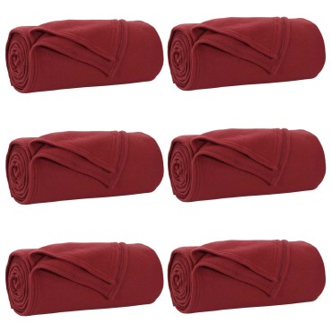 vidaXL Ριχτάρια 6 τμχ. Βεραμάν Κόκκινο 240 x 220 cm 4.28 Μαλλί
