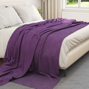 vidaXL Ριχτάρια 6 τμχ. Μοβ 240 x 220 cm 4.28 Μαλλί