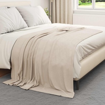vidaXL Ριχτάρια 24 τμχ. Μπεζ 200 x 150 cm 10.41 Μαλλί