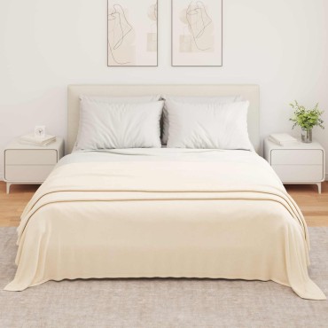 vidaXL Ριχτάρια 6 τμχ. Κρεμ 350 x 270 εκ. 8.09 Μαλλί