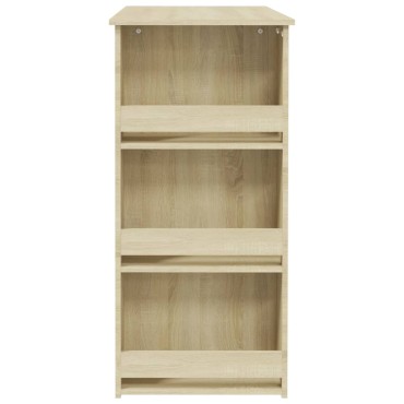 vidaXL Τραπέζι Μπαρ με Ράφια Sonoma Δρυς 102x50x103,5cm Επεξ. Ξύλο 1 τεμ.