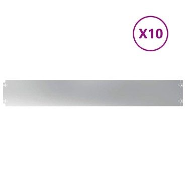 vidaXL Περιφράξεις γκαζόν 10 τεμάχια 15x103 cm από γαλβανισμένο χάλυβα