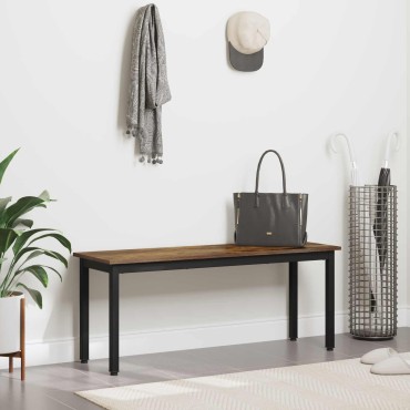 vidaXL παγκάκι Καπνιστό Δρύς 110x35x45cm Επεξεργασμένο Ξύλο