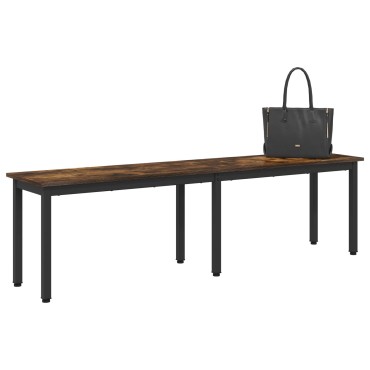 vidaXL παγκάκι Καπνιστό Δρύς 160x35x45cm Επεξεργασμένο Ξύλο
