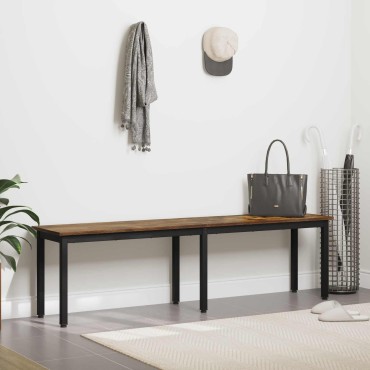 vidaXL παγκάκι Καπνιστό Δρύς 160x35x45cm Επεξεργασμένο Ξύλο