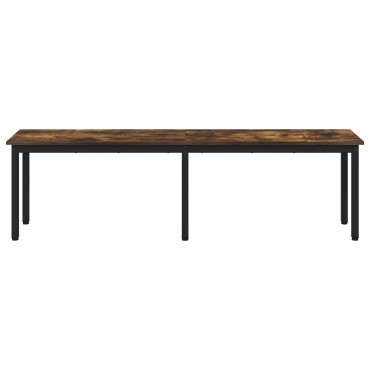 vidaXL παγκάκι Καπνιστό Δρύς 160x35x45cm Επεξεργασμένο Ξύλο