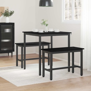 vidaXL Τραπεζαρίες 70x70x75cm Επεξεργασμένο Ξύλο Μαύρη Δρυς