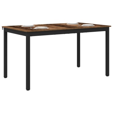 vidaXL Τραπεζαρίες 140x80x75cm ΜΕΤΑΛΛΟ Ορθογώνιος