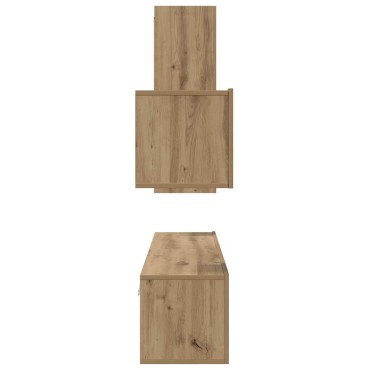 vidaXL Σετ επίπλου τηλεόρασης 4 τμχ. Artisan Oak Επεξεργασμένο Ξύλο