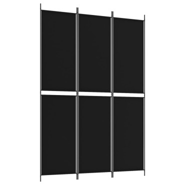 vidaXL Διαχωριστικό Δωματίου με 3 Πάνελ Μαύρο 150x220cm από Ύφασμα 1 τεμ.