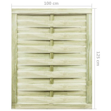 vidaXL Πόρτα Φράχτη Πράσινη 100 x 125 εκ. Εμποτισμένο Ξύλο Πεύκου