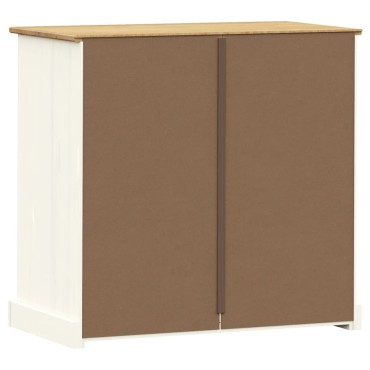 vidaXL Συρταριέρα VIGO Λευκή 80x40x76cm από Μασίφ Ξύλο Πεύκου 1 τεμ.
