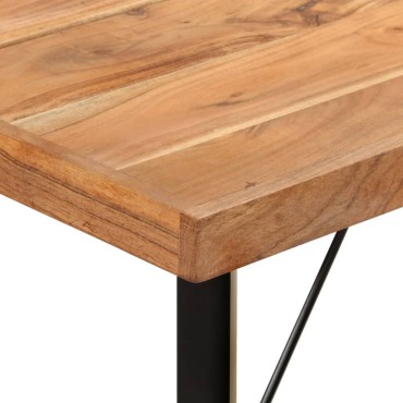 vidaXL Τραπέζι Μπαρ 150x70x107cm από Μασίφ Ξύλο Ακακίας & Σίδηρο 1 τεμ.