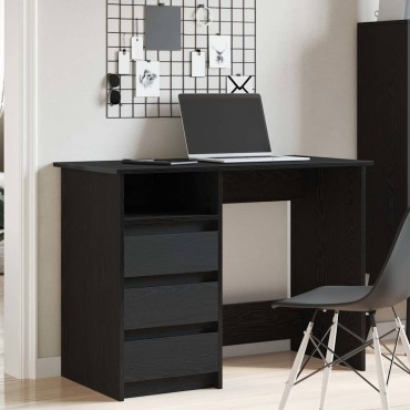 vidaXL Γραφείο Μαύρο 102x50x75cm από Επεξεργασμένο Ξύλο 1 τεμ.