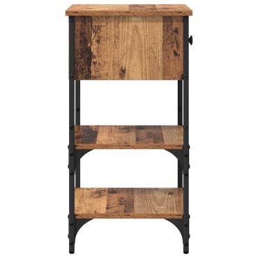 vidaXL Κομοδίνο Καφέ 33.5x36x70cm Μηχανικά επεξεργασμένο ξύλο 1 τεμ.
