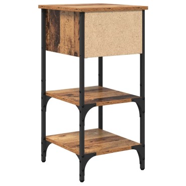 vidaXL Κομοδίνο Καφέ 33.5x36x70cm Μηχανικά επεξεργασμένο ξύλο 1 τεμ.