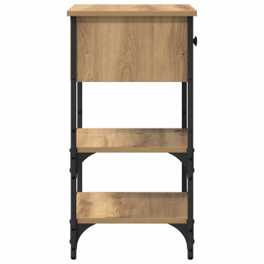 vidaXL Κομοδίνο Καφέ 33.5x36x70cm Μηχανικά επεξεργασμένο ξύλο 1 τεμ.