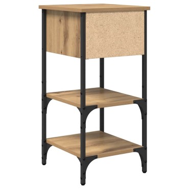 vidaXL Κομοδίνο Καφέ 33.5x36x70cm Μηχανικά επεξεργασμένο ξύλο 1 τεμ.
