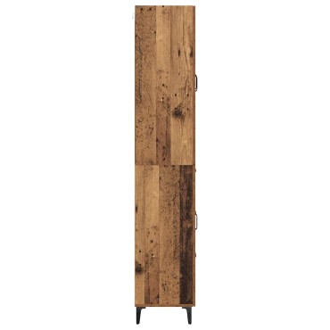 Highboard Επιτοίχιο Παλιό Ξύλο 69,5x34x180cm Επεξεργασμένο ξύλο 1 τεμ.