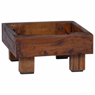 vidaXL Βάση φυτών 3 τμχ. Καφέ 35 x 35 x 12 cm Ξύλο Μαόνι