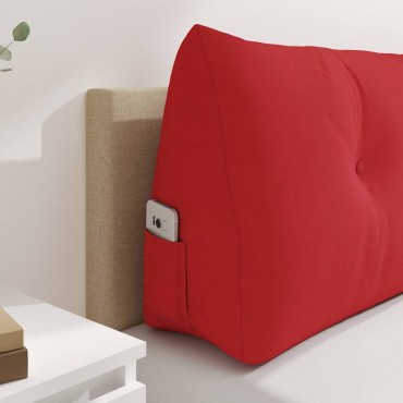 vidaXL Μαξιλάρι Πλάτης Κόκκινο 120 x 24 x 50 εκ ύφασμα