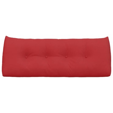 vidaXL Μαξιλάρι Πλάτης Κόκκινο 120 x 24 x 50 εκ ύφασμα