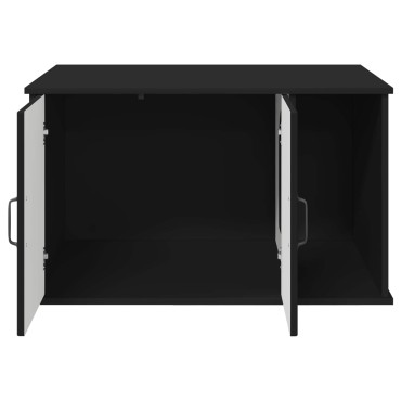 vidaXL Σπίτι Γάτας Μαύρο 85 x 55 x 50,5 εκ. Επεξεργασμένο Ξύλο
