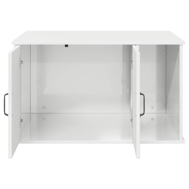 vidaXL Σπίτι Γάτας Λαμπερό Λευκό 85 x 55 x 50,5 εκ. Επεξεργασμένο Ξύλο