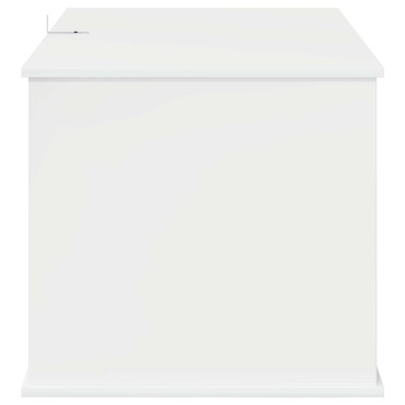 vidaXL Σπίτι Γάτας Λαμπερό Λευκό 85 x 55 x 50,5 εκ. Επεξεργασμένο Ξύλο