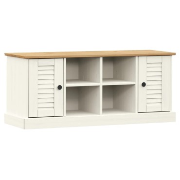 vidaXL Παπουτσοθήκη VIGO Λευκή 106x35x45cm από Μασίφ Ξύλο Πεύκου 1 τεμ.