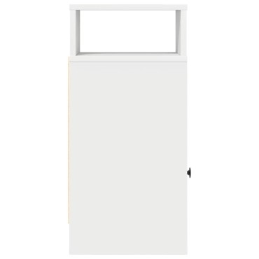 vidaXL Κομοδίνα 2 τεμ. με συρτάρι Λευκό 25x31x66cm