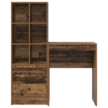 vidaXL Γραφείο Παλιό ξύλο 105,5x34x127cm 2 τμχ. 1 τεμ.