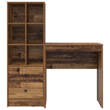 vidaXL Γραφείο Παλιό ξύλο 115,5x40x127cm 2 τμχ. 1 τεμ.