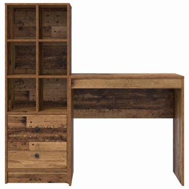 vidaXL Γραφείο Παλιό ξύλο 125,5x40x127cm 2 τμχ. 1 τεμ.