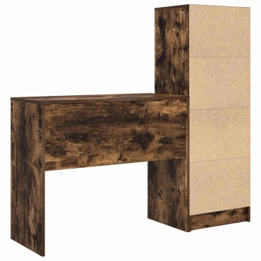 vidaXL Γραφείο Καπνιστό Δρύς 135,5x40x127cm 2 τμχ. 1 τεμ.