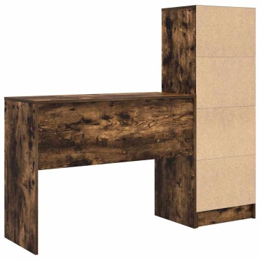 vidaXL Γραφείο Καπνιστό Δρύς 145,5x40x127cm 2 τμχ. 1 τεμ.