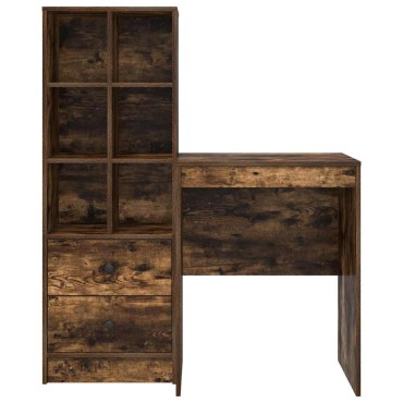 vidaXL Γραφείο Καπνιστό Δρύς 105,5x50x127cm 2 τμχ. 1 τεμ.