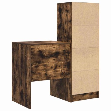 vidaXL Γραφείο Καπνιστό Δρύς 105,5x50x127cm 2 τμχ. 1 τεμ.