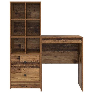 vidaXL Γραφείο Παλιό ξύλο 105,5x50x127cm 2 τμχ. 1 τεμ.