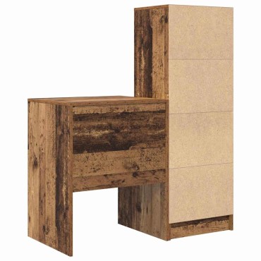 vidaXL Γραφείο Παλιό ξύλο 105,5x50x127cm 2 τμχ. 1 τεμ.