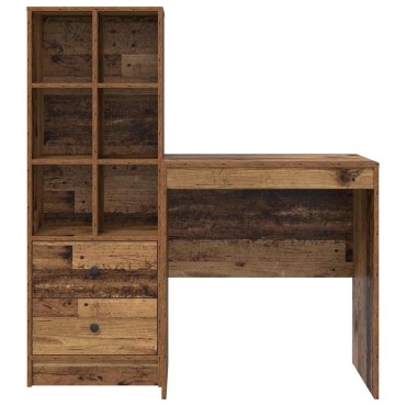 vidaXL Γραφείο Παλιό ξύλο 115,5x50x127cm 2 τμχ. 1 τεμ.