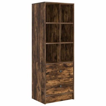vidaXL Γραφείο Καπνιστό Δρύς 135,5x50x127cm 2 τμχ. 1 τεμ.