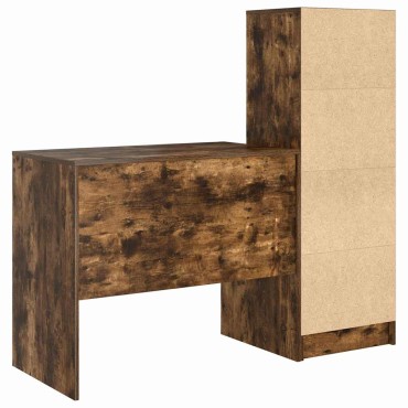 vidaXL Γραφείο Καπνιστό Δρύς 135,5x50x127cm 2 τμχ. 1 τεμ.