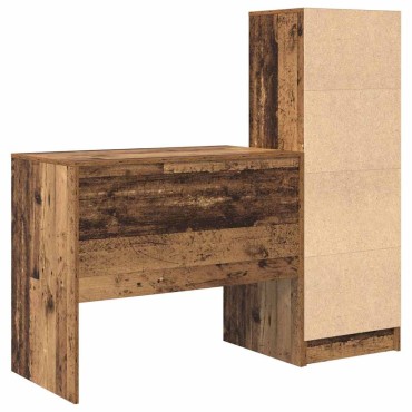 vidaXL Γραφείο Παλιό ξύλο 135,5x50x127cm 2 τμχ. 1 τεμ.
