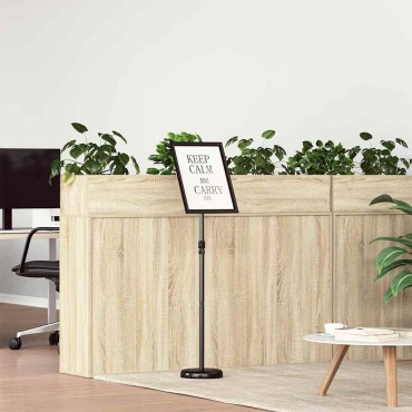 vidaXL Εκθεσιακές Οθόνες Μαύρο 25 x 25 x 125 εκ Αλουμίνιο